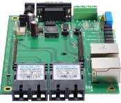Moxa EOM-104-FO-Evaluation-Kit Evaluation Kit With An Eom-104-Fo Switch Module And Evaluation Board With 2 10/100Baset(X) Ports, 2 100Basefx Multi-Mode Ports With Sc Connector For Testing And Application Development